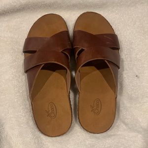Chaco leather slide sandals